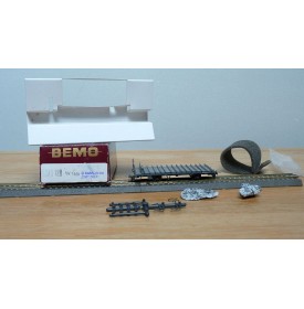 BEMO 2270 128, wagon plat chargé de 2 rochers type Kk-w  N° 7338  RhB  BO