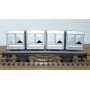LILIPUT ancien 201 wagon plat chargé de 4 conteneurs ( cadres)  NS  BO
