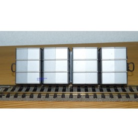 LILIPUT ancien 201 wagon plat chargé de 4 conteneurs ( cadres)  NS  BO