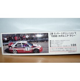 HASEGAWA 25082 MITSUBISHI Lancer Evo 5 CATALUNYA Rally  1998 Neuf BO 1/24