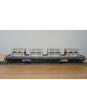 FLEISCHMANN  5287 8702 K,  wagon plat chargé plots de béton  type Res SBB  BO 