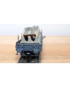 FLEISCHMANN  5287 8702 K,  wagon plat chargé plots de béton  type Res SBB  BO 