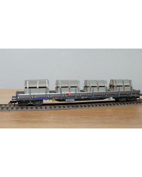 FLEISCHMANN  5287 8702 K,  wagon plat chargé plots de béton  type Res SBB  BO 