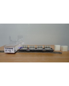 FLEISCHMANN  5287 8702 K,  wagon plat chargé plots de béton  type Res SBB  BO 
