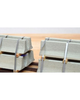 FLEISCHMANN  5287 8702 K,  wagon plat chargé plots de béton  type Res SBB  BO 