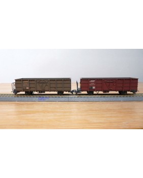 BEMO HOm  7455 100,  Coffret 4  wagons tombereaux type Fb   RhB  BO 