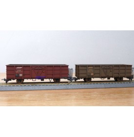 BEMO HOm  7455 100,  Coffret 4  wagons tombereaux type Fb   RhB  BO 