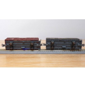 BEMO HOm  7455 100,  Coffret 4  wagons tombereaux type Fb   RhB  BO 