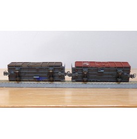 BEMO HOm  7455 100,  Coffret 4  wagons tombereaux type Fb   RhB  BO 