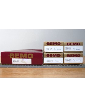 BEMO HOm  7455 100,  Coffret 4  wagons tombereaux type Fb   RhB  BO 