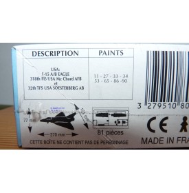 HELLER 80336 Mac DONNELL DOUGLAS F-15 A/B EAGLE USAF Neuf BO 1/72