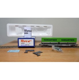 ROCO 66595, wagon poche HUPAC + 2 semi remorques  HANGARTNER   N°:83854754 592-4 SBB  Neuf  BO