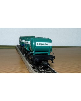 Märklin 48944 wagons plats type Bt 10 conteneurs à bière Königsbacher DB BO