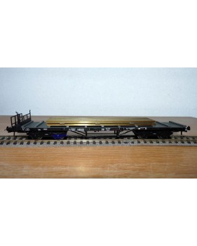 ROCO 46490, wagon plat ancien chargé de rails DB  BO