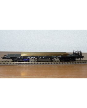 ROCO 46490, wagon plat ancien chargé de rails DB  BO