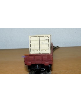 ELECTROTREN 5139K,  wagon plat type Remms chargé de 2 conteneurs CONFERN DB BO