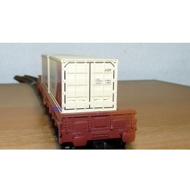 ELECTROTREN 5139K,  wagon plat type Remms chargé de 2 conteneurs CONFERN DB BO