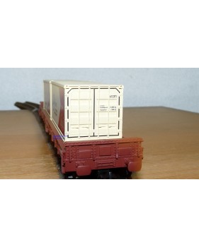 ELECTROTREN 5139K,  wagon plat type Remms chargé de 2 conteneurs CONFERN DB BO