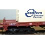 ELECTROTREN 5139K,  wagon plat type Remms chargé de 2 conteneurs CONFERN DB BO