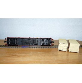 ELECTROTREN 5139K,  wagon plat type Remms chargé de 2 conteneurs CONFERN DB BO