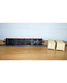 ELECTROTREN 5139K,  wagon plat type Remms chargé de 2 conteneurs CONFERN DB BO
