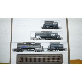 ROCO 44021 , set 4 wagons citernes BASF  DB Neuf BO