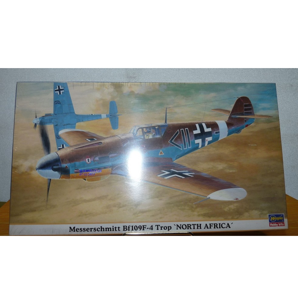 HASEGAWA 09459, MESSERSCHMITT Bf 109 F-4 Trop North Africa Neuf   1/48  BO
