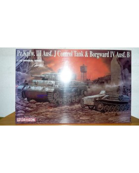 DRAGON 9054, char allemand  Pz. Kpfw. III Ausf. J Control Tank et chenillette Borgward IV Ausf. B Neuf  BO 1/35