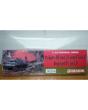 DRAGON 9054, char allemand  Pz. Kpfw. III Ausf. J Control Tank et chenillette Borgward IV Ausf. B Neuf  BO 1/35