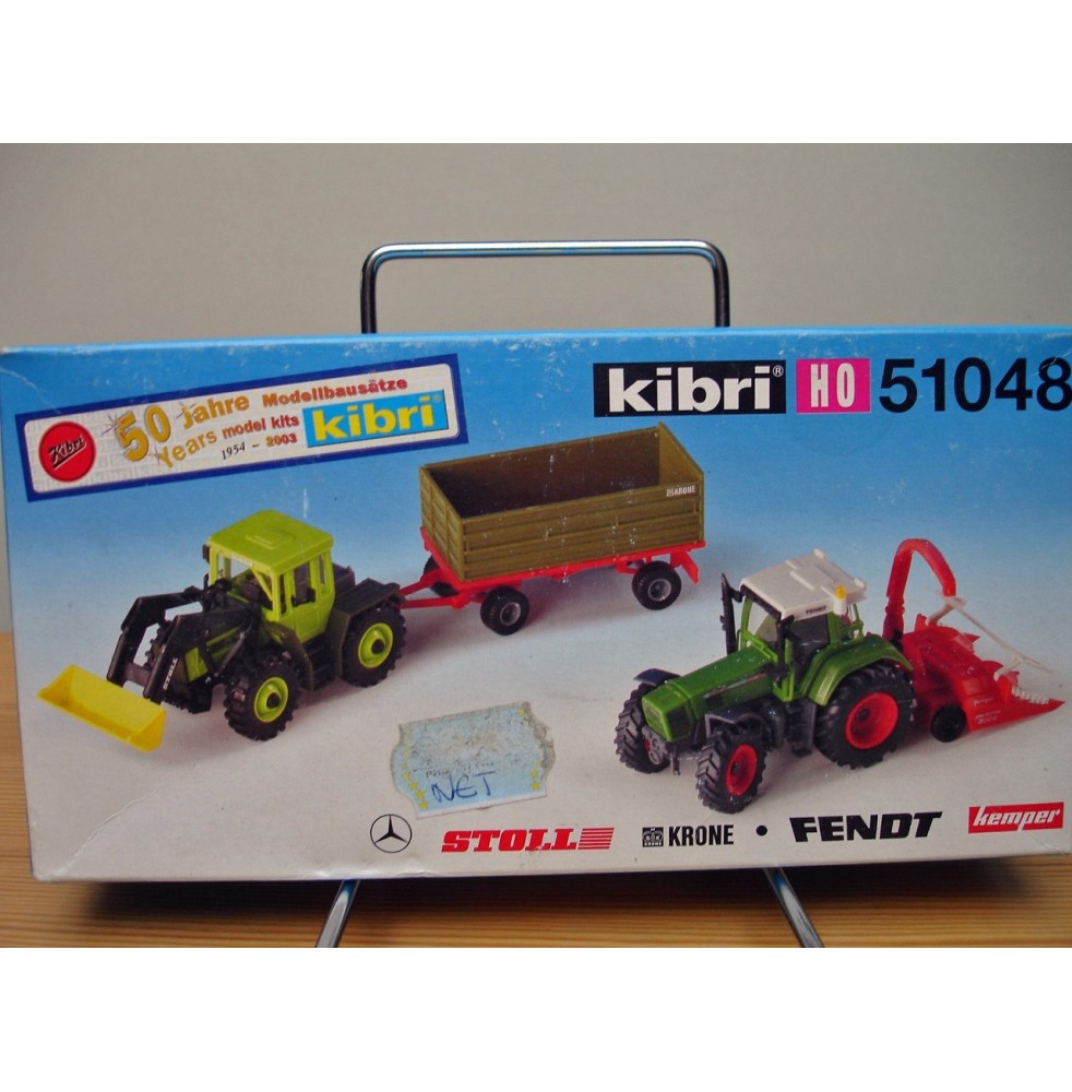 KIBRI  "echt " 51048, Kit  2 véhicules agricoles FENDT KRONE STOLL  50 ème anniversaire de Kibri    Neuf  BO 1/87 HO