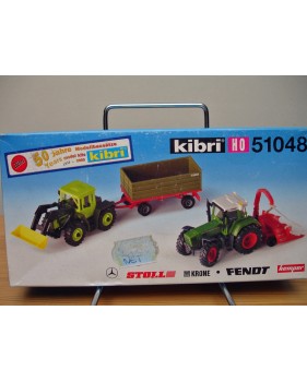 KIBRI  "echt " 51048, Kit  2 véhicules agricoles FENDT KRONE STOLL  50 ème anniversaire de Kibri    Neuf  BO 1/87 HO