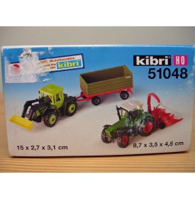 KIBRI  "echt " 51048, Kit  2 véhicules agricoles FENDT KRONE STOLL  50 ème anniversaire de Kibri    Neuf  BO 1/87 HO
