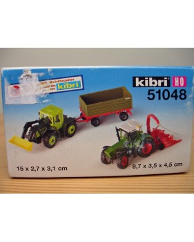 KIBRI  "echt " 51048, Kit  2 véhicules agricoles FENDT KRONE STOLL  50 ème anniversaire de Kibri    Neuf  BO 1/87 HO