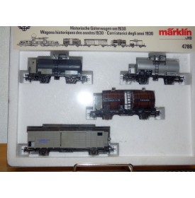 Märklin 4786,  coffret de 4 wagons Oldtimer der SBB  BO