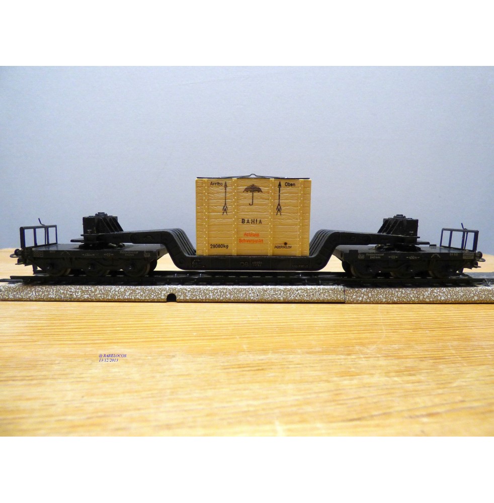 Märklin métal 4617 Wagon surbaissé EVS DB BO