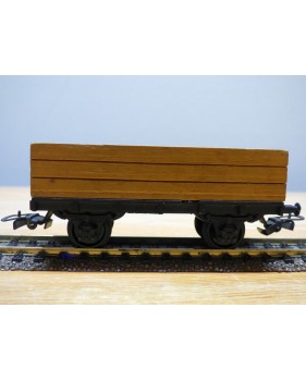 RIVAROSSI  C T,  wagon plat  court chargé d'un bloc de bois  