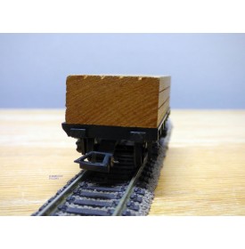 RIVAROSSI  C T,  wagon plat  court chargé d'un bloc de bois  
