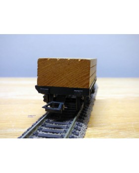 RIVAROSSI  C T,  wagon plat  court chargé d'un bloc de bois  