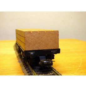 RIVAROSSI  C T,  wagon plat  court chargé d'un bloc de bois  