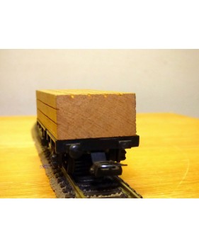 RIVAROSSI  C T,  wagon plat  court chargé d'un bloc de bois  