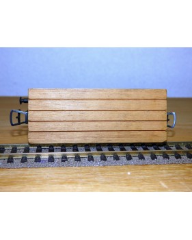 RIVAROSSI  C T,  wagon plat  court chargé d'un bloc de bois  