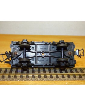 RIVAROSSI  C T,  wagon plat  court chargé d'un bloc de bois  