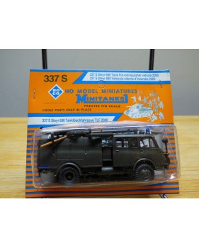 ROCO Minitanks 337 S, camion militaire STEYR type 680 M Pompiers Neuf BO 1/87 HO