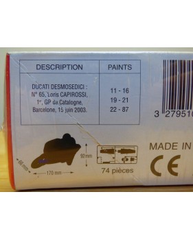 HELLER  80912, moto DUCATI Desmosedici Loris Capirossi  Neuf  BO 1/12