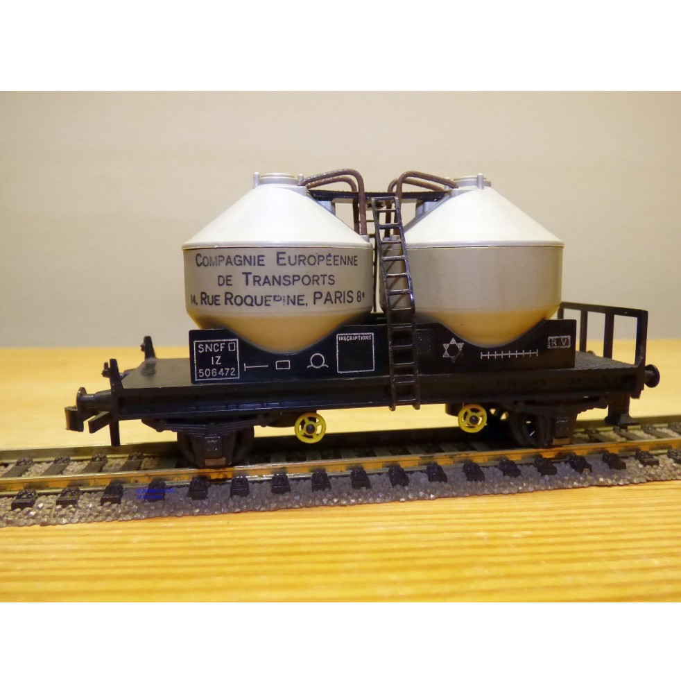 HORNBY acHO 703, wagon silo  transport de ciment   SNCF  BO