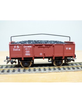 RIVAROSSI  32003,  wagon tombereau avec chargement de charbon  type Ltm  FS  BO