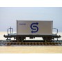 RIVAROSSI  2080,  wagon plat container 20 ' SEATRAIN  FS  BO
