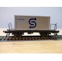 RIVAROSSI  2080,  wagon plat container 20 ' SEATRAIN  FS  BO