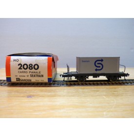 RIVAROSSI  2080,  wagon plat container 20 ' SEATRAIN  FS  BO