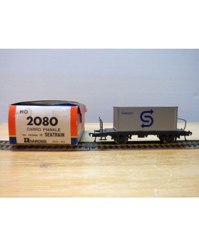 RIVAROSSI  2080,  wagon plat container 20 ' SEATRAIN  FS  BO